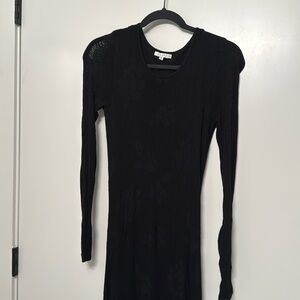 Z supply floral detailed midi black dress size medium